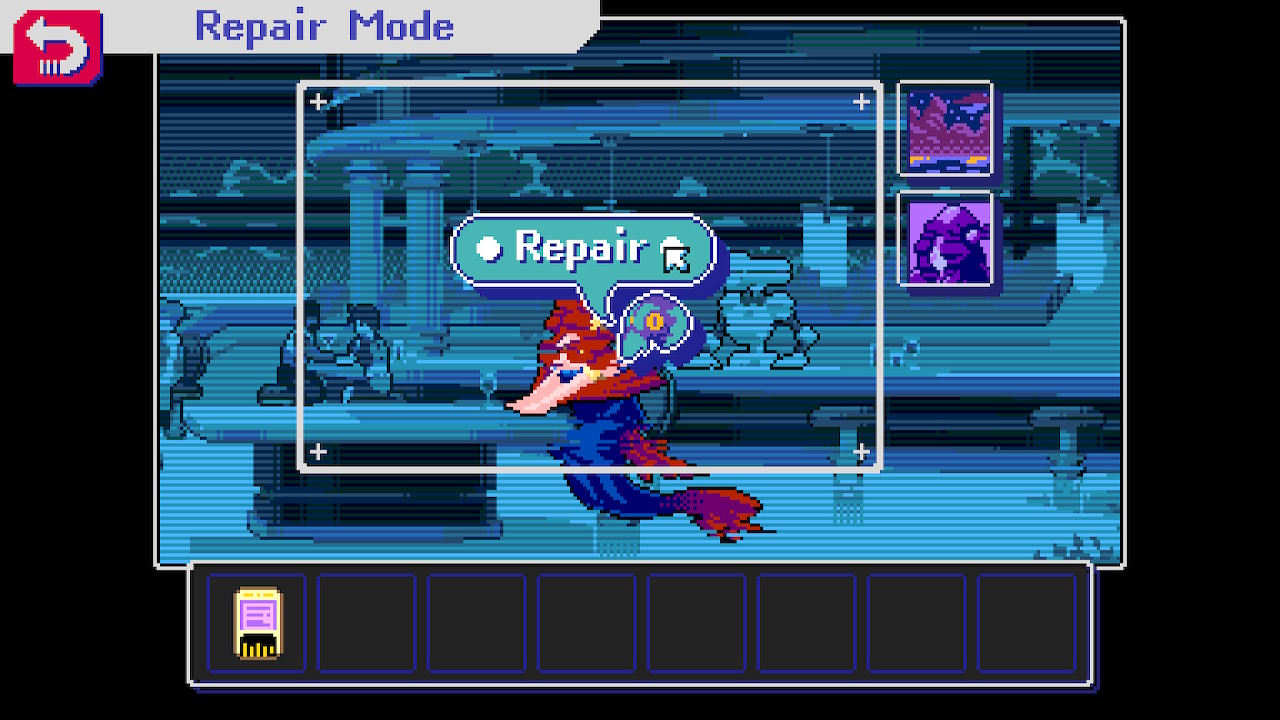 A screenshot from Read Only Memories: Neurodiver (Nintendo Switch).