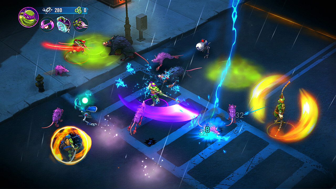 A screenshot from Teenage Mutant Ninja Turtles: Splintered Fate