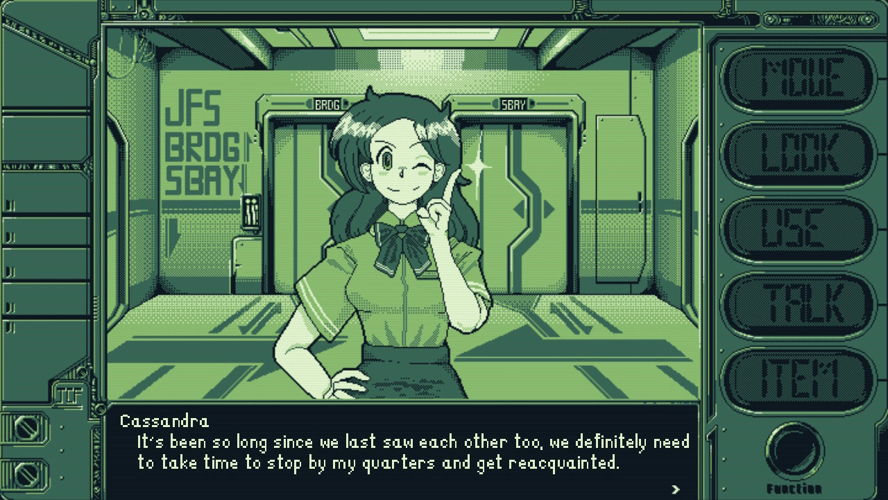 Four screenshots from Stories from Sol: The Gun-Dog. All taken from the same frame, they are looped to show four possible graphic option combinations.