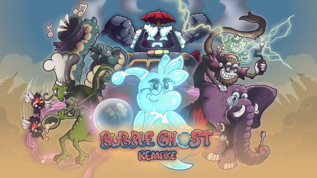 The key art for Bubble Ghost Remake.