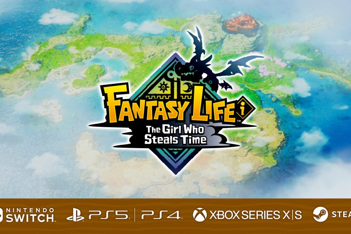A graphic for Fantasy Life i: The Girl Who Steals Time with its logo, listing its platforms at the bottom: Nintendo Switch, PS5, PS4, Xbox Series X|S, PC.