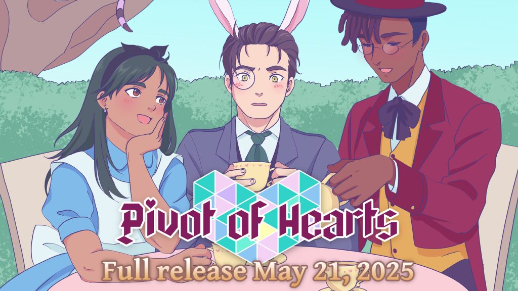 The release date art for Pivot of Hearts, stating its full launch is May 21, 2025.