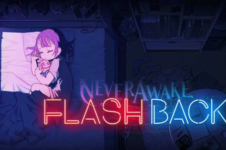 The key art for NeverAwake FLASHBACK.