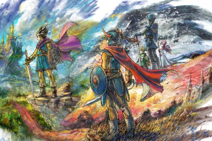 The key art for Dragon Quest I & II HD-2D Remake, cropped to a 16:9 ratio.