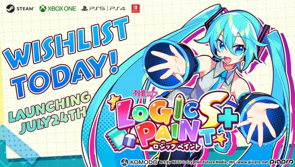 The wishlist artwork for Hatsune Miku Logic Paint S+.