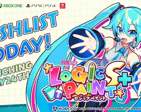 The wishlist artwork for Hatsune Miku Logic Paint S+.