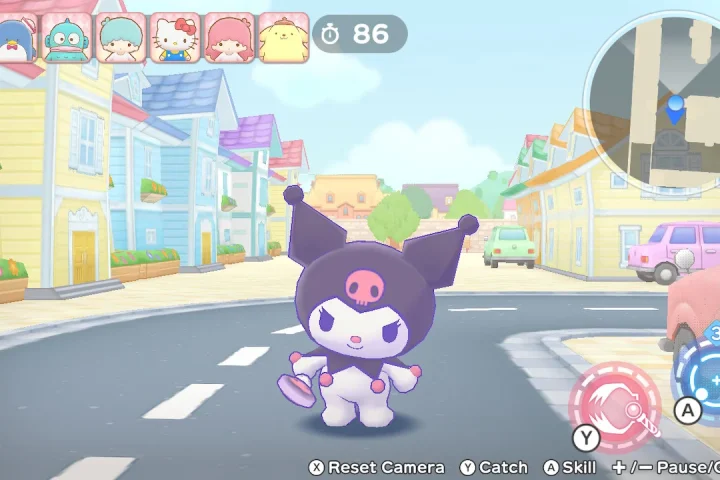 A screenshot of Kuromi in Hello Kitty and Friends: Freeze Tag Party.