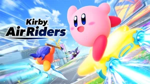 The key art for Kirby Air Riders.