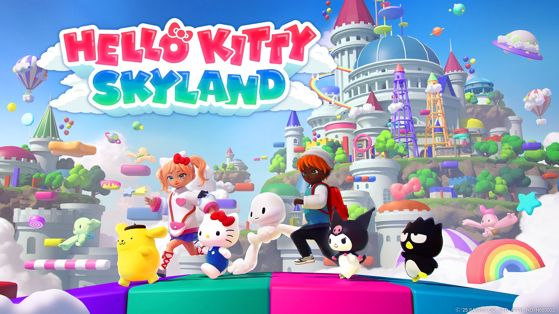 The key art for Hello Kitty Skyland.