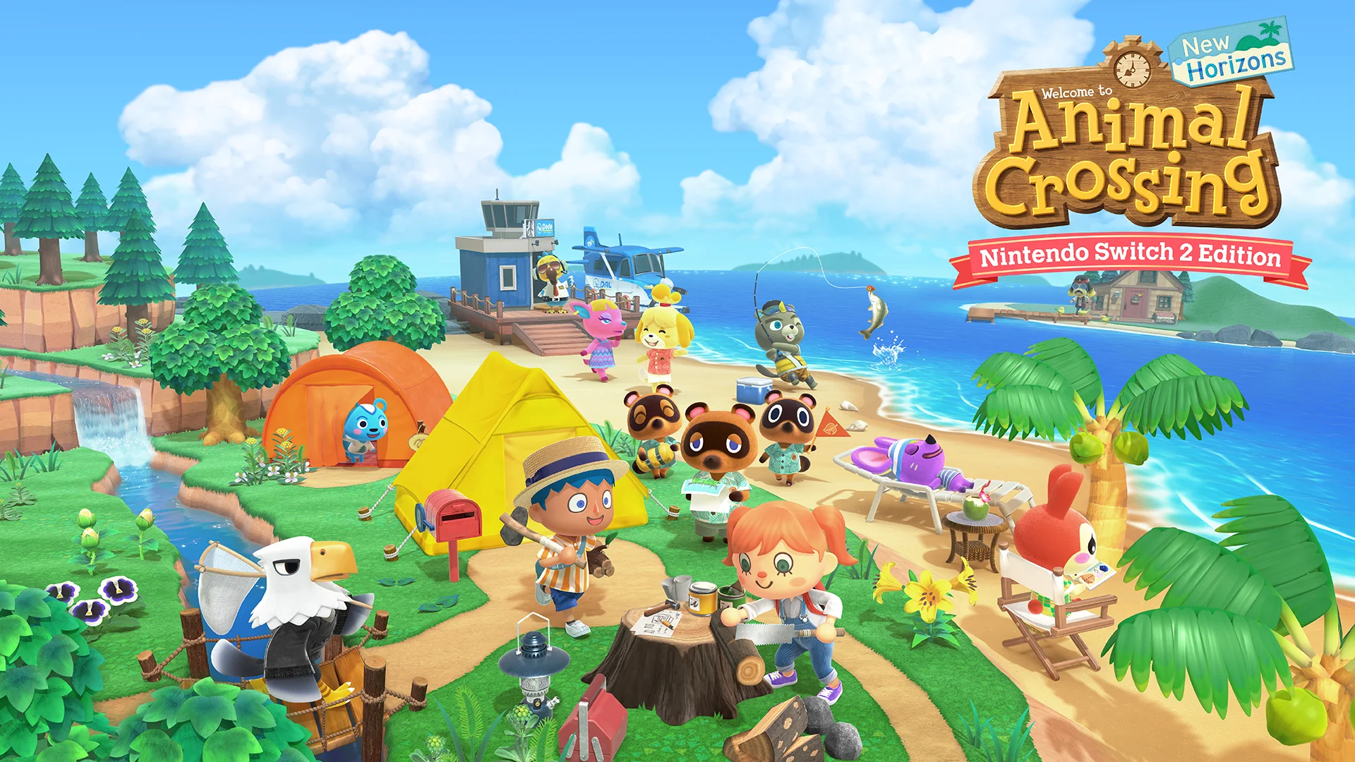 The key art for the Nintendo Switch 2 Edition of Animal Crossing: New Horizons.