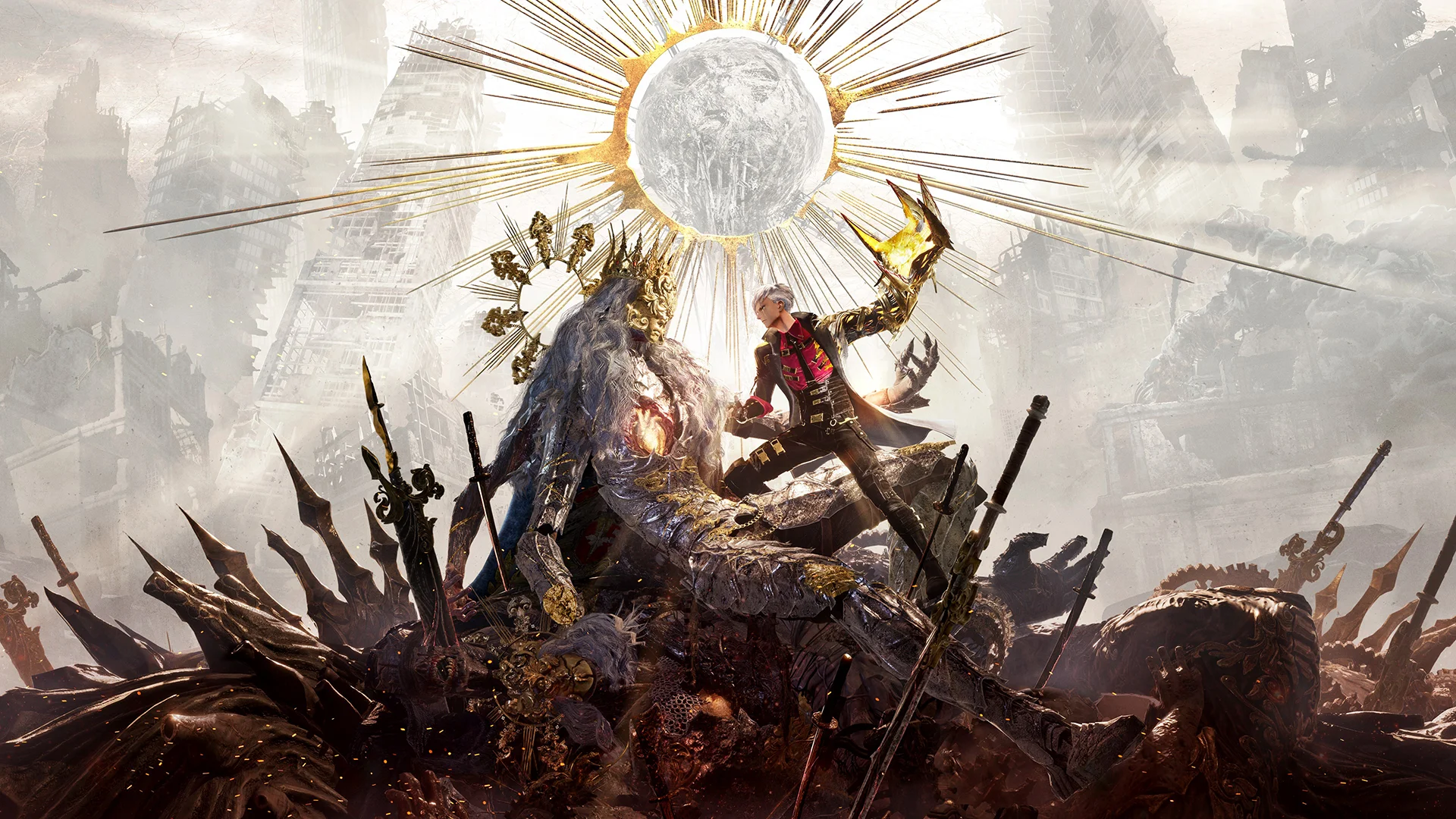 The key art for Code Vein II, without the logo.