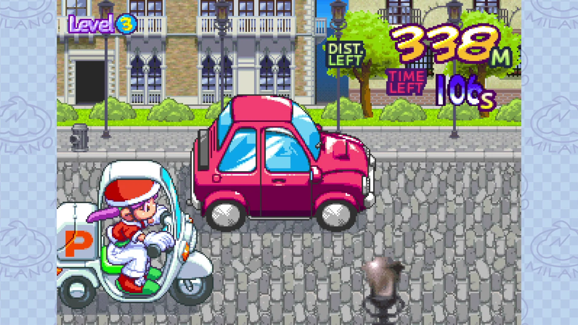 A screenshot from Milano's Odd Job Collection, provided by XSEED Games.
