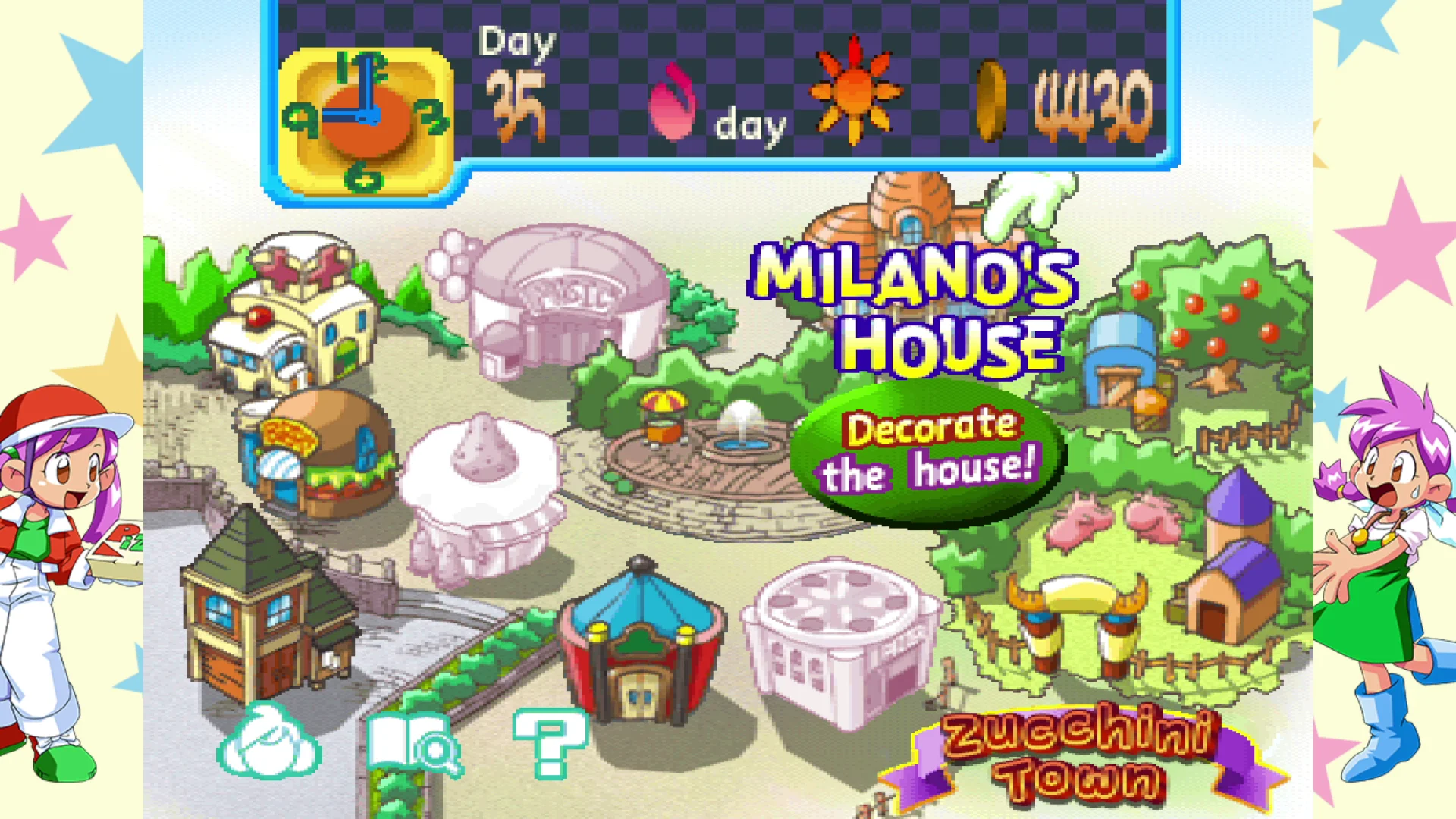 A screenshot from Milano's Odd Job Collection, provided by XSEED Games.