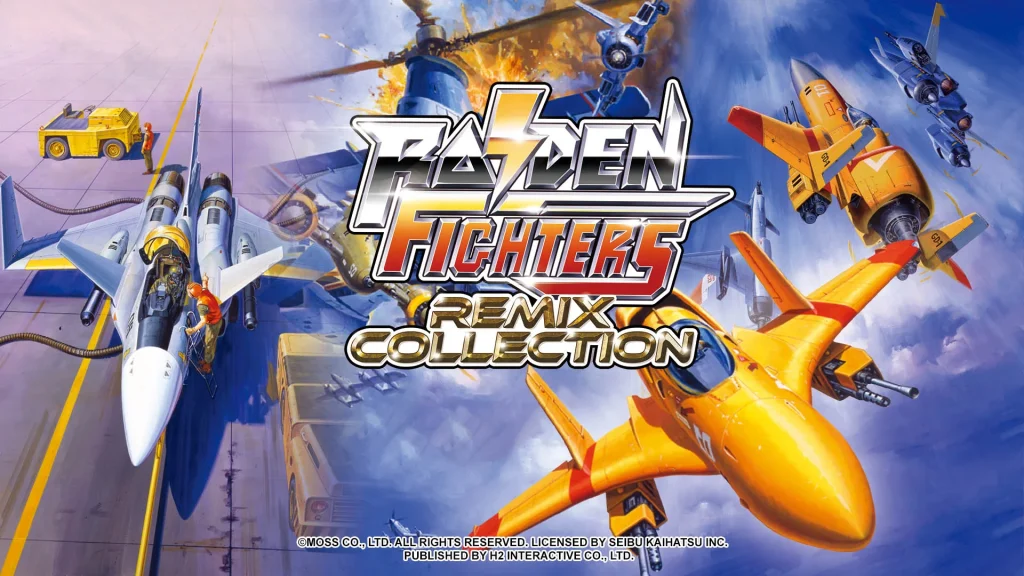 The key art for the Raiden Fighters Remix Collection.