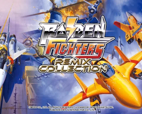 The key art for the Raiden Fighters Remix Collection.