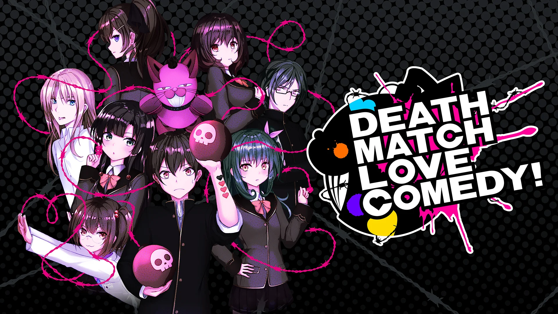 The key art for Death Match Love Comedy!