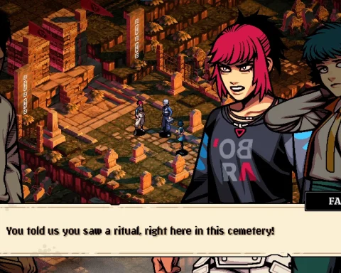 A press screenshot of Demonschool.