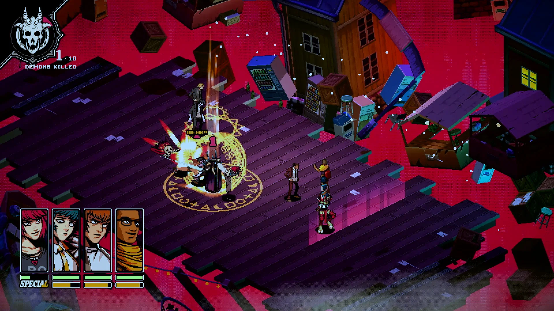 A press screenshot of Demonschool.