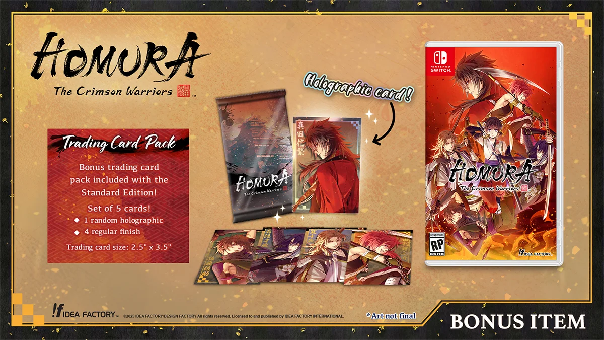 Homura:The Crimson Warriors physical Standard Edition mock-up, provided by IFI.