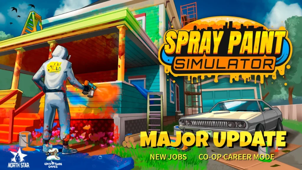 The key art for Spray Paint Simulator's November 14 2025 update.