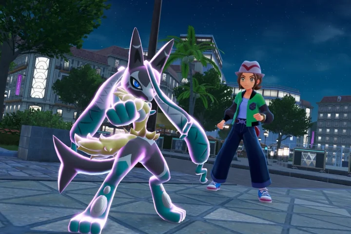 A screenshot of Mega Lucario Z in Pokémon Legends: Z-A.