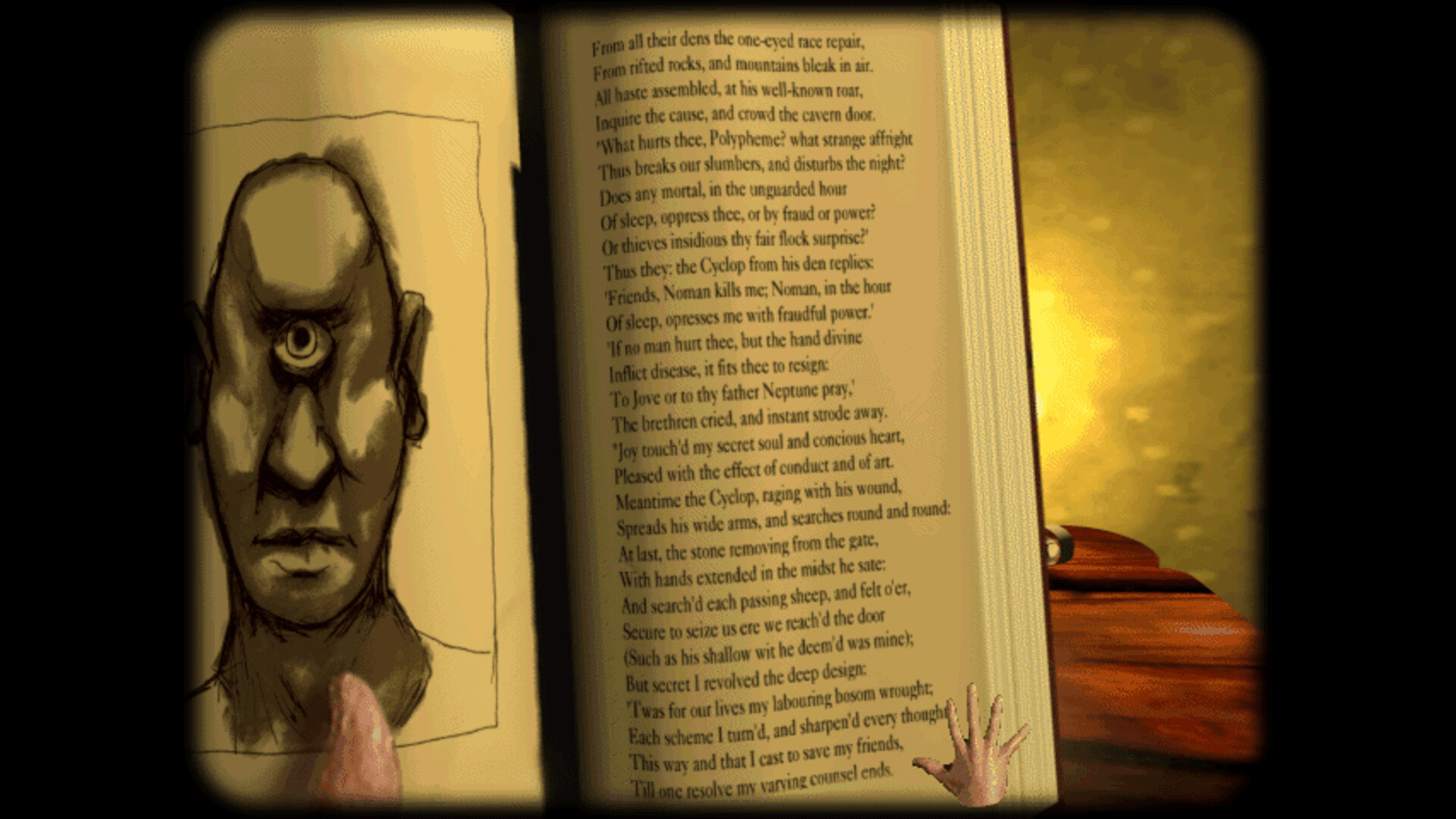 A screenshot from Edgar Allan Poe's Interactive Horror: 1995 Edition.