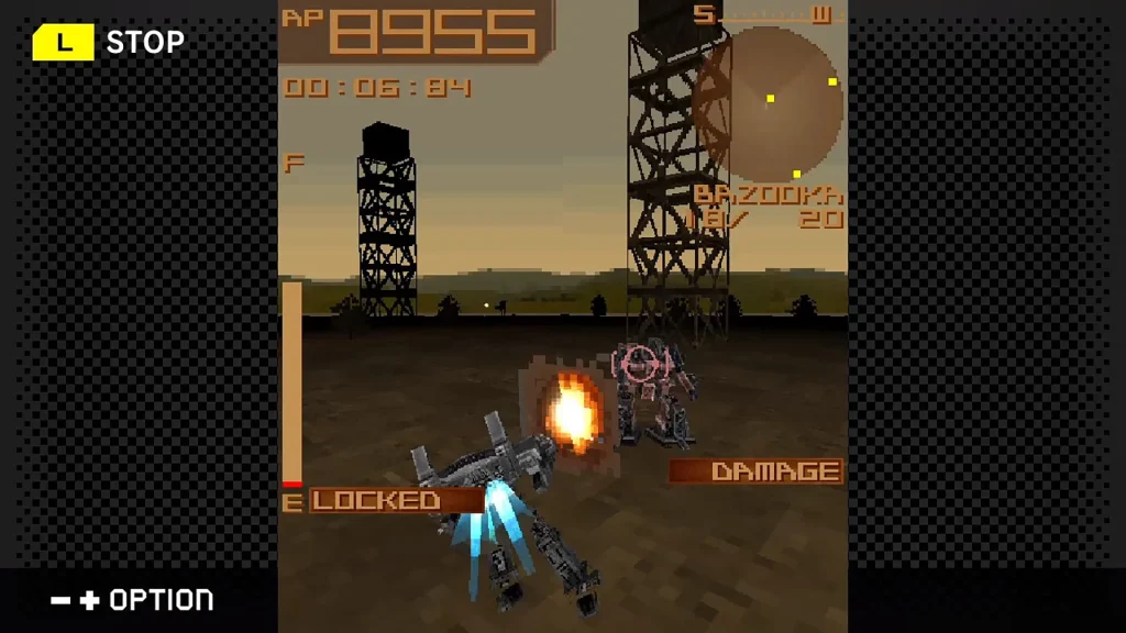 A screenshot from G-MODE Archives+ Armored Core: Mobile 3.
