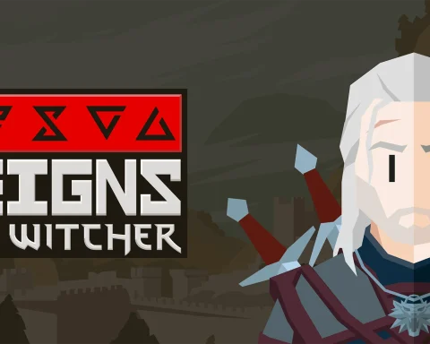The key art (cropped) for Reigns: The Witcher.