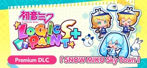 The key art for the Snow Miku Sky Town DLC for Hatsune Miku Logic Paint S+.