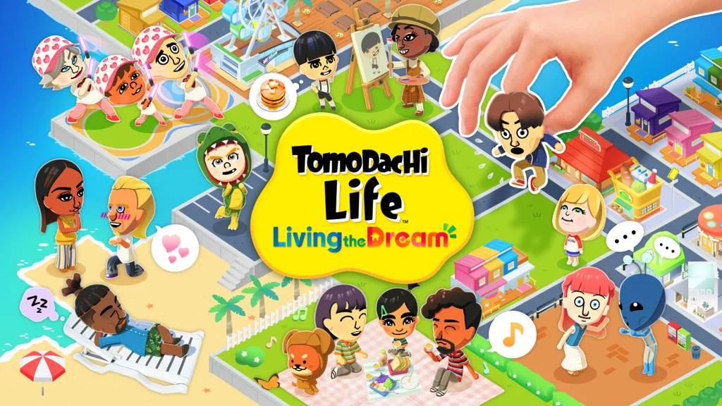 The key art for Tomodachi Life: Living the Dream.