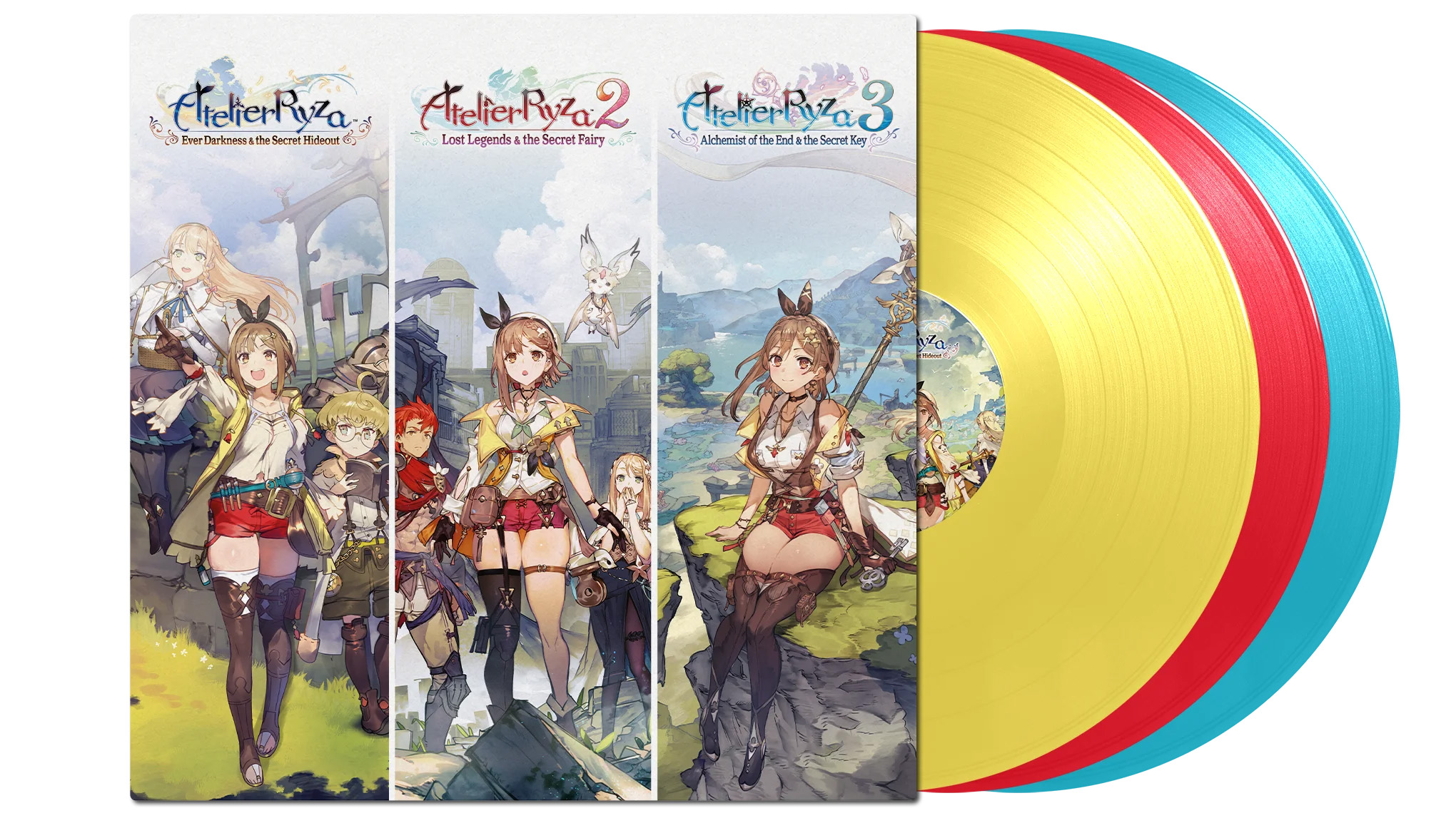 The contents of the Atelier Ryza (Original Soundtrack Trilogy) vinyl box