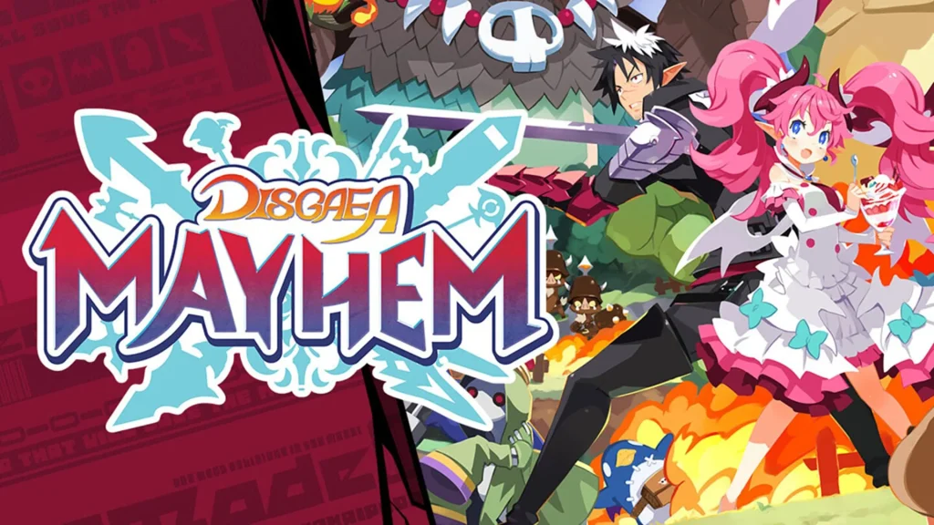 The key art for Disgaea Mayhem.