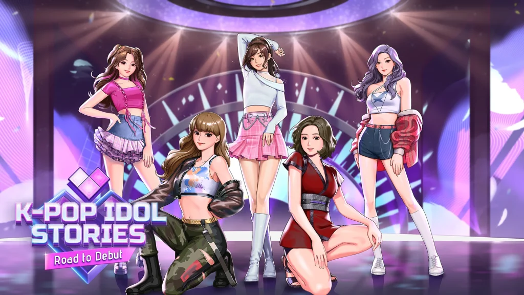 The key art for K-pop Idol Stories: Road to Debut.