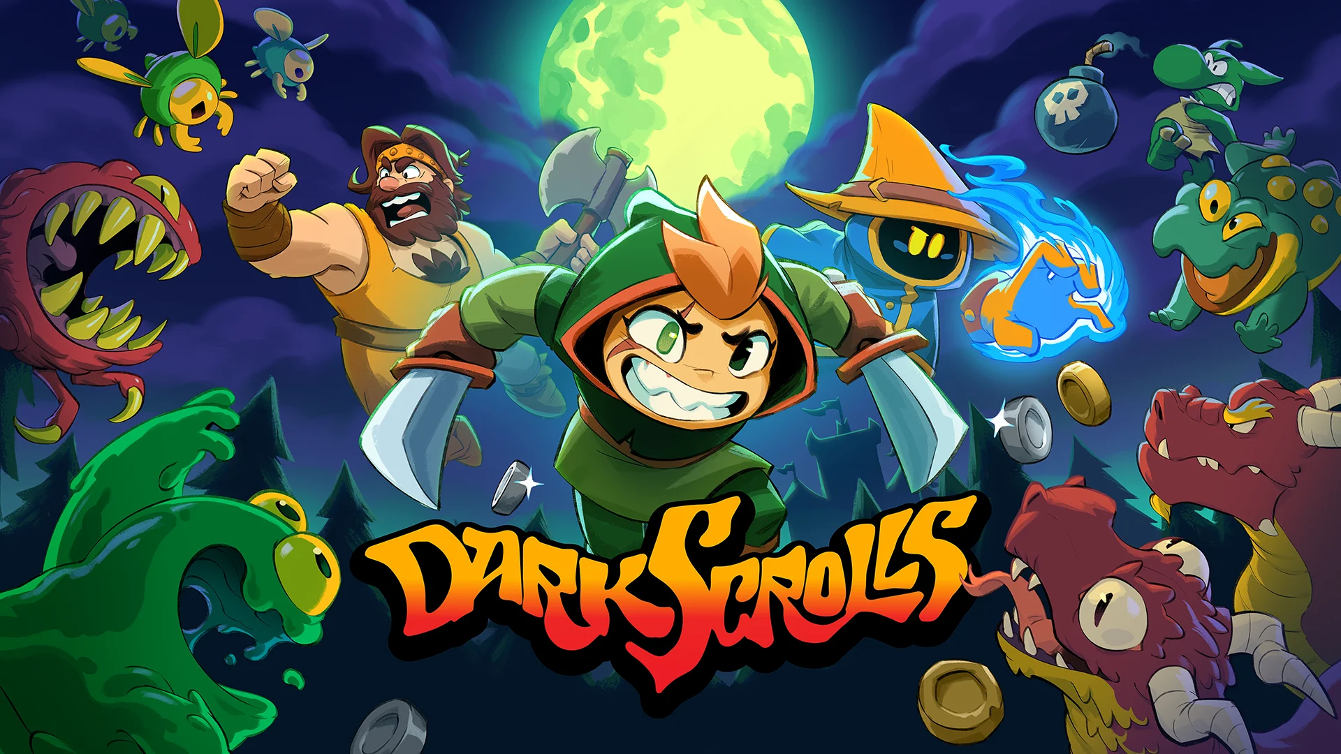 The key art for Dark Scrolls.