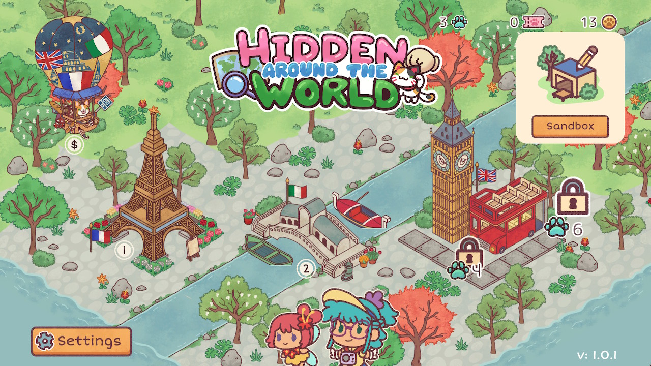 A screenshot of the main page from Hidden Around the World.