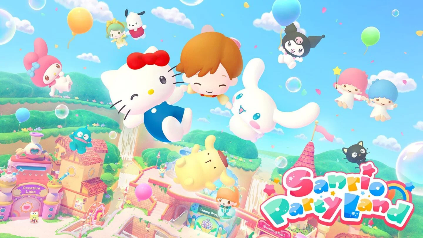 The key art for Sanrio Party Land.