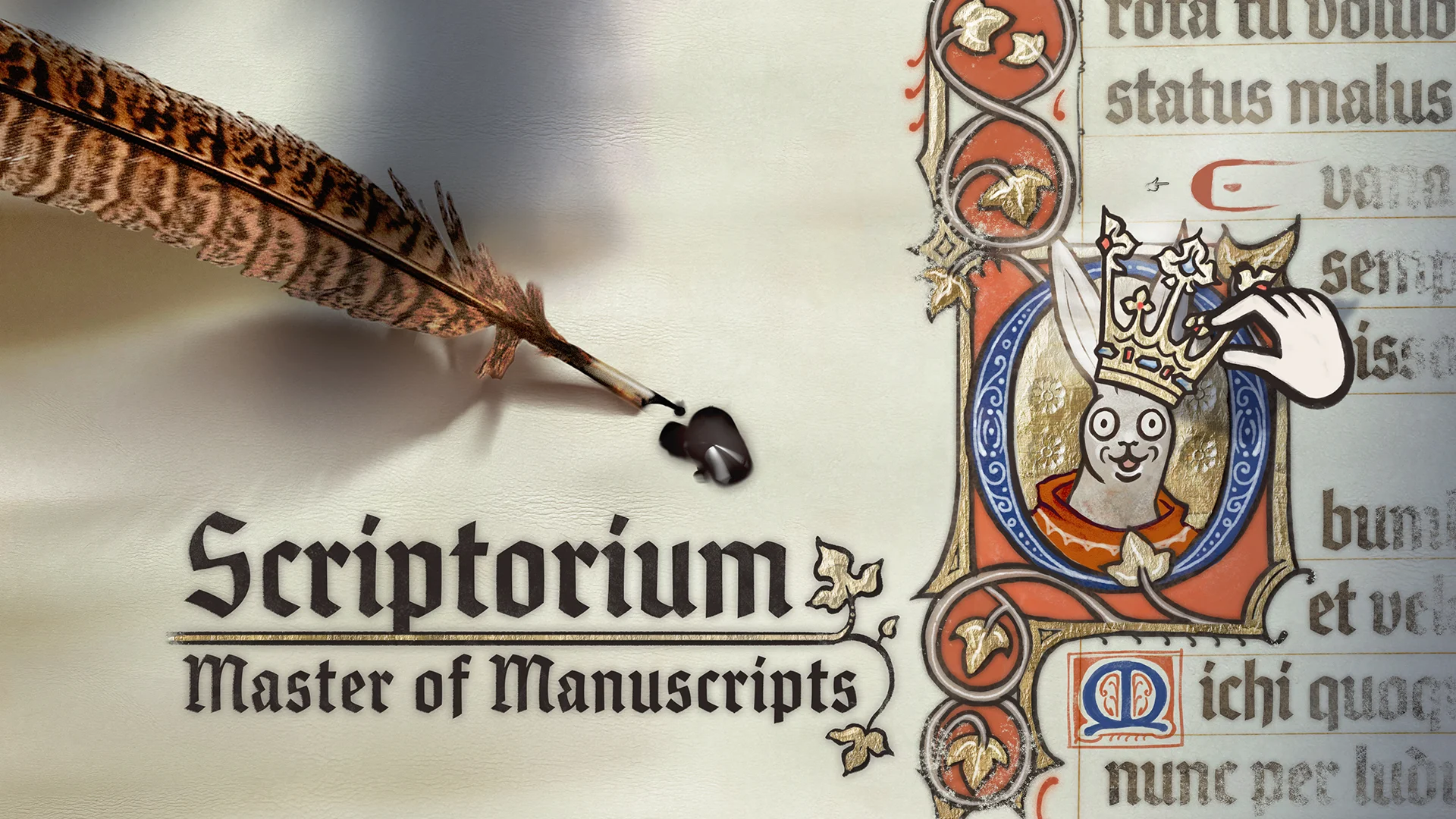 The key art for Scriptorium: Master of Manuscripts.
