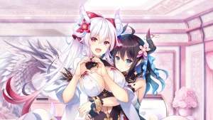 The key art (cropped) for Welcome to Café Lumière! ~A Dragon Girl Concept Café~.