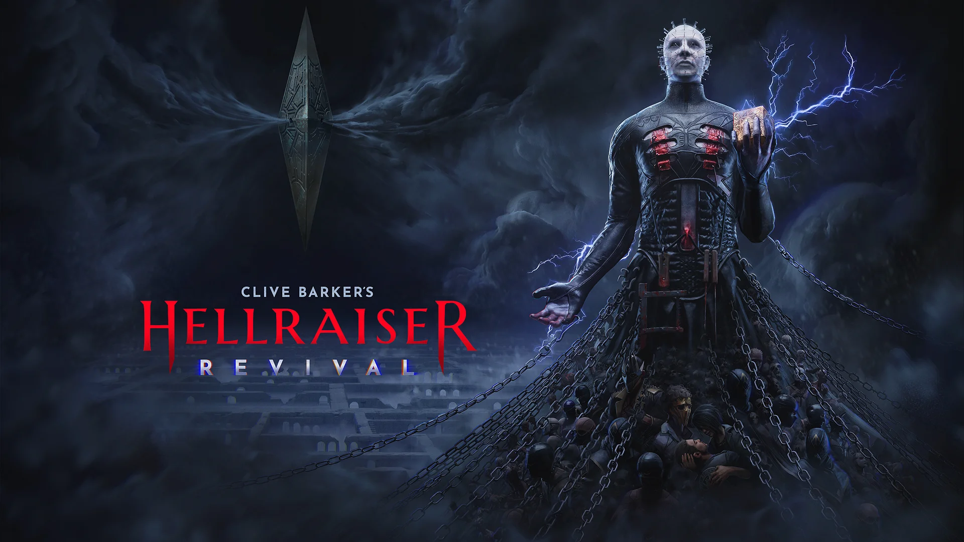 The key art for Clive Barker’s Hellraiser: Revival.