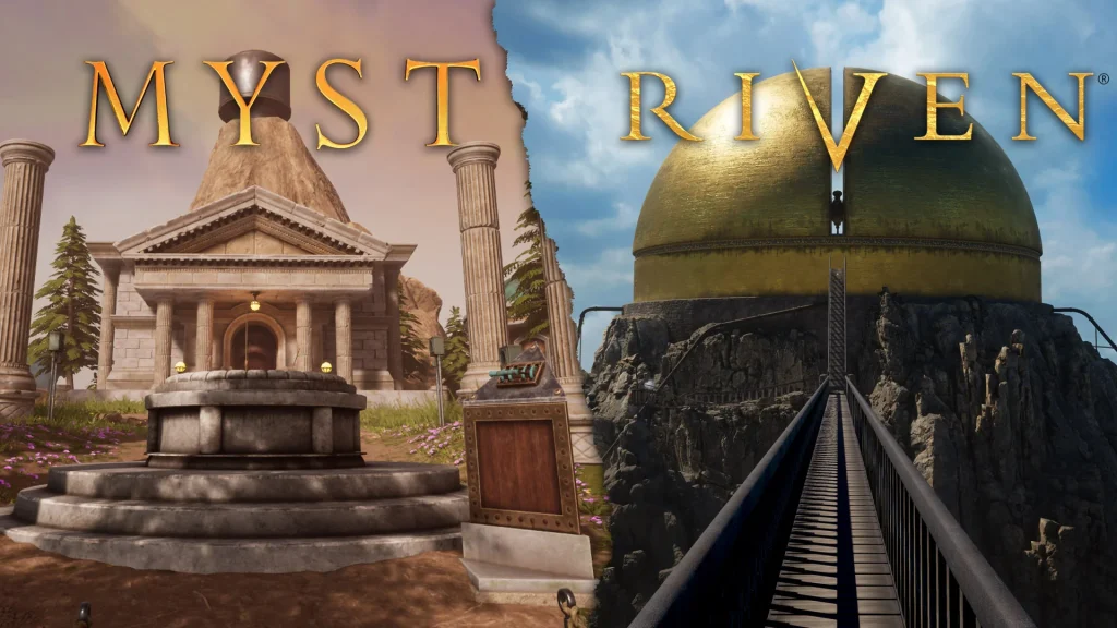 Key art for Myst/Riven, cropped to share one space.
