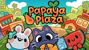 The key art for Papaya Plaza.