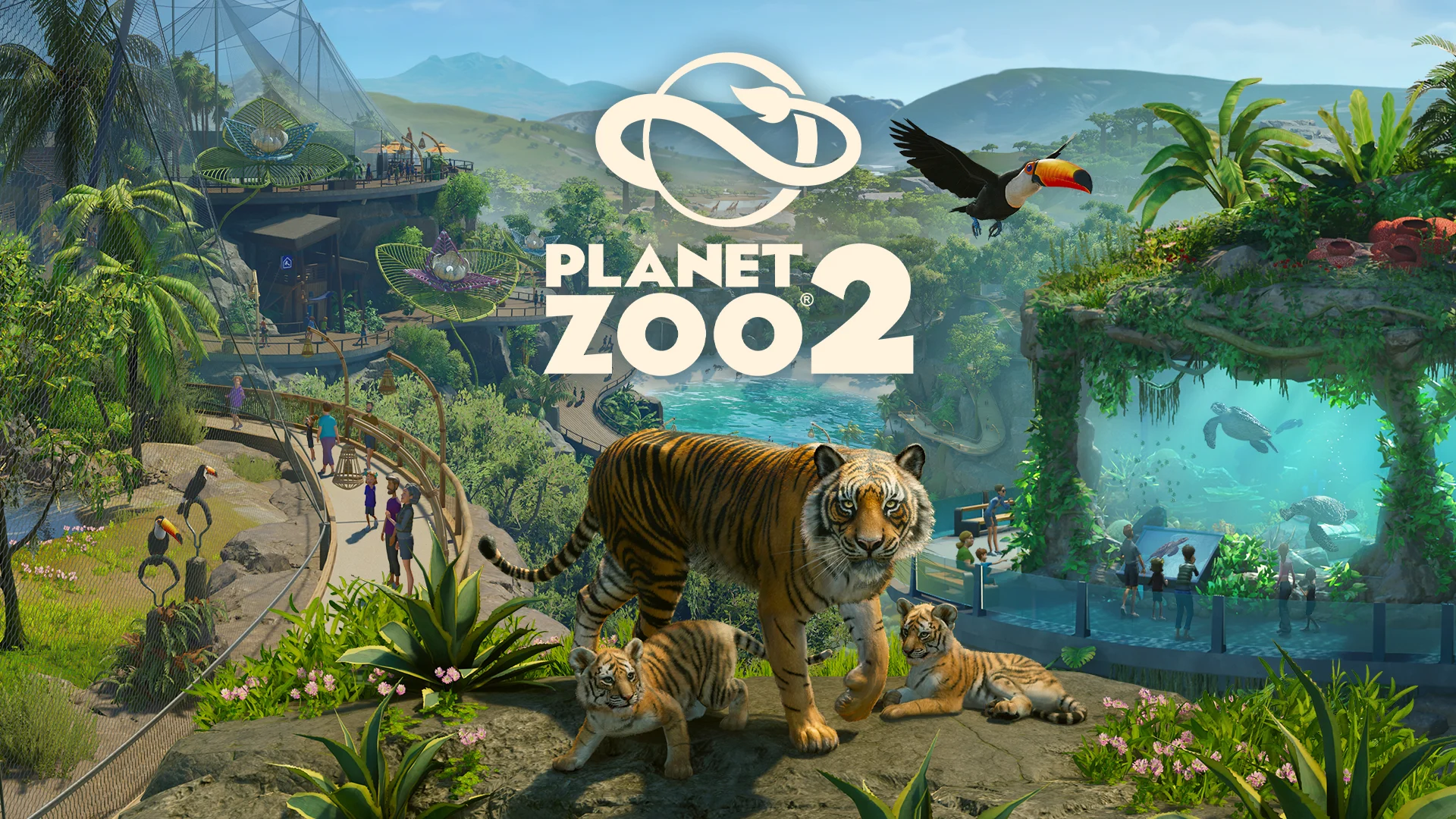 The key art for Planet Zoo 2.