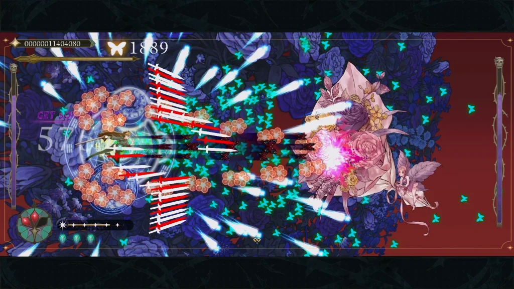 A screenshot of Stage 1 in Shikhondo: Blue Pieta.