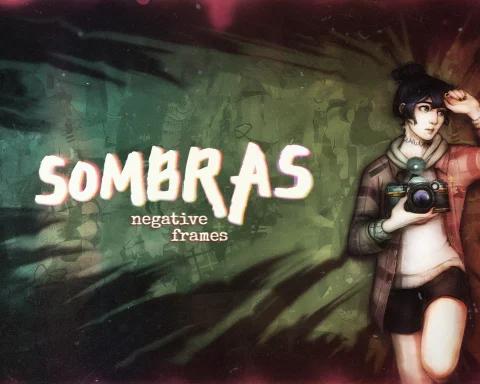 The key art for Sombras: negative frames.
