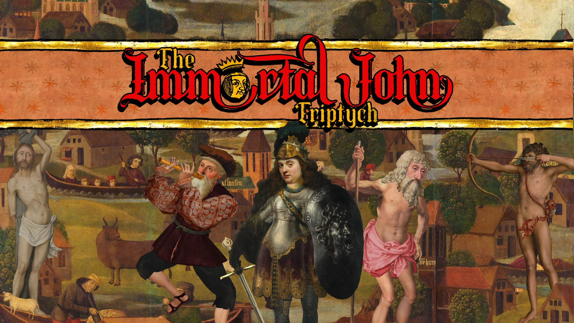 The key art for The Immortal John Triptych.