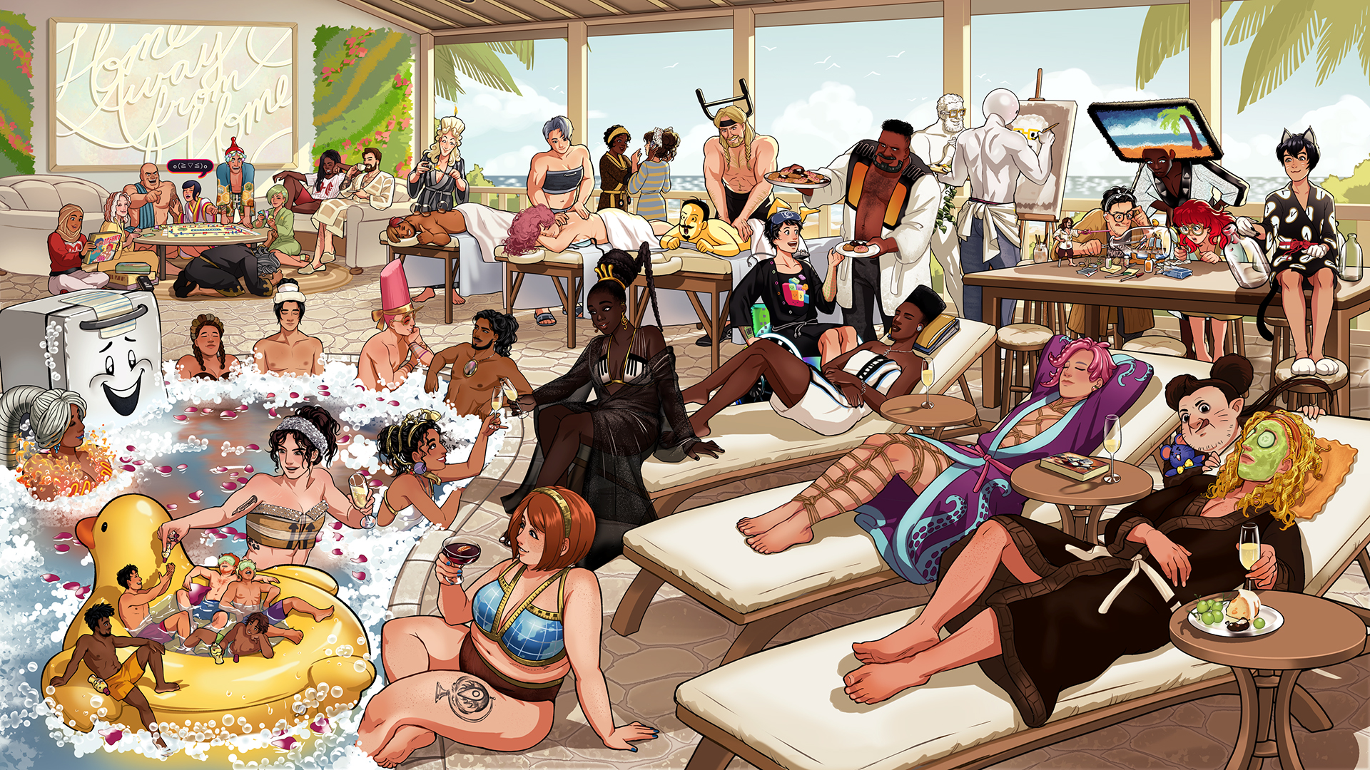 Artwork of the dateables in Date Everything!