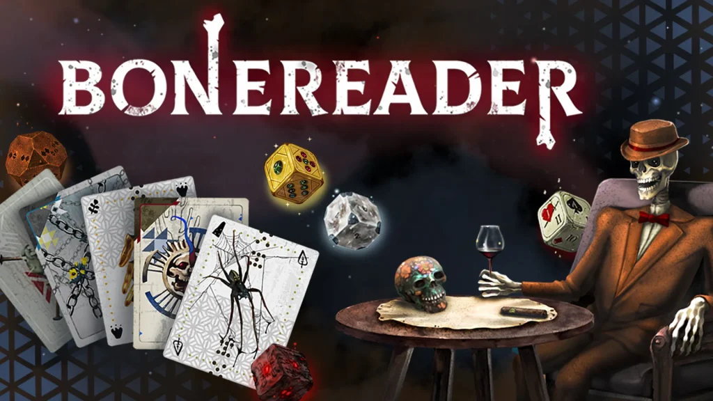The key art for BONEREADER.