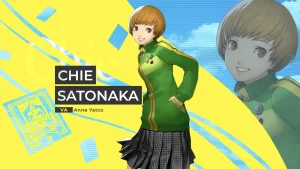 A screenshot of Chie Satonaka is her Persona 4 Revival trailer.
