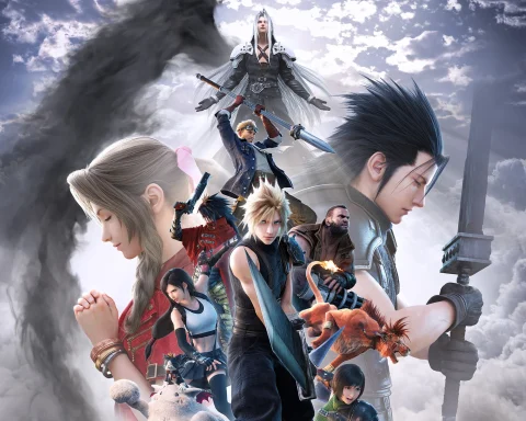 The key art for Final Fantasy VII Revelation, cropped for a 16:9 ratio.