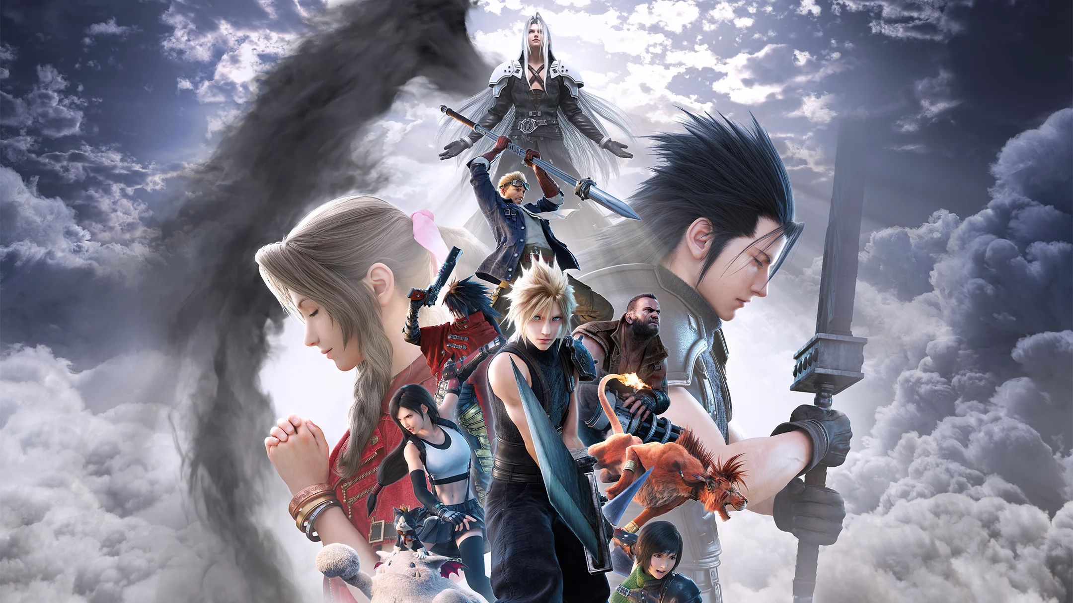 The key art for Final Fantasy VII Revelation, cropped for a 16:9 ratio.
